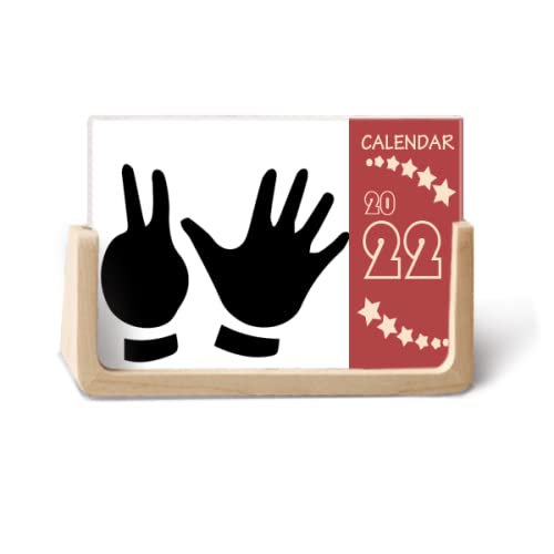 Calendrier de bureau 2022 motif deux cinq gestes 12 mois pour votre table