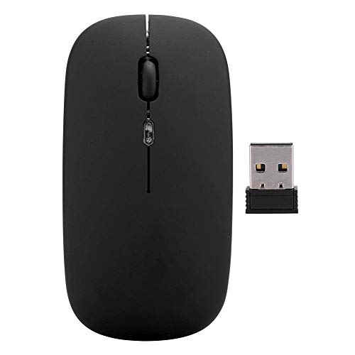 Souris sans fil, mince souris d'ordinateur ergonomique rechargeable sans fil USB BT avec 1000/1200/1600 DPI, rétroéclairage à sept couleurs, souris de jeu PC, pour ordinateur portable/jeu/bureau