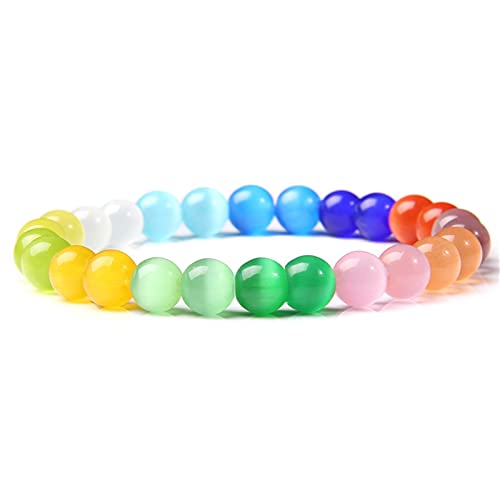 Bracelet femmes vintage en pierre naturelle oeil de chat ajustable
