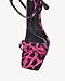 NEWBELLA Women's Leopard Stiletto Sandals - Fashionable Square Toe Lace-Up Evening High Heels for Parties & Summer, Hot Pink 10