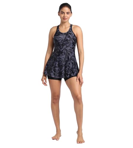 Image of Speedo Female Swimwear All Over Print Racerback Swimdress with Boyleg