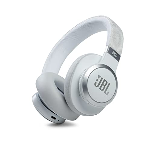 JBL LIVE 660NC - アダプティブ ノイズ キャンセリング、Bluetooth テクノロジーを備えたワイヤレス オーバーイヤー ヘッドフォン、NC なしで最大 50 時間のバッテリー寿命、音声アシスタント、マルチポイント接続、ホワイト