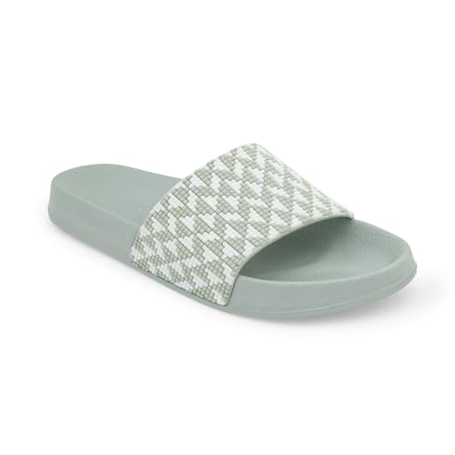 Image of Red Tape Womens Sliders in Slate Blue | Casual Pool Sliders | SLATE BLUE | 3 UK