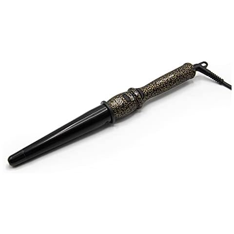 CORIOLISS | Glamour Wand | Hair Curler Machine for Women | Hair Crimper for Long and Short Hair | Ceramic Professional Conical Barrel with Temperature Control (Gold Leopard Soft Touch) Cover