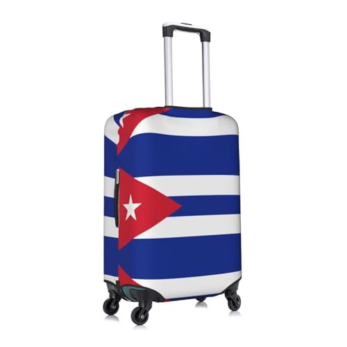 Cuban flag Printed luggage cover, double stitching all around, high elastic material, suitable for travel and business trip2