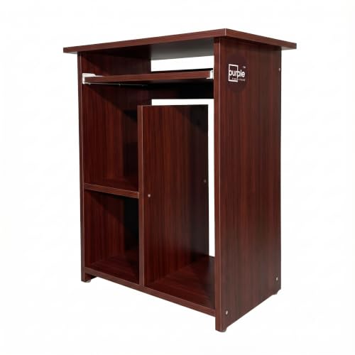 Image of Purple Furniture Engineered Wood Elite Home Office Computer Table,Study Desk,Writing Desk and Lap Desk for Students,Kids and Adults(Matte Finish, Do-It-Yourself, Small) (Mahogany)