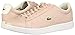 Lacoste Women's Hydez Leather Sneaker, Light Pink/White, 7