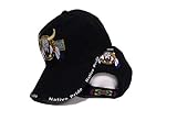 Trade Winds Bull Skull Buffalo Indian Native Pride Black Embroidered Ball Cap Hat