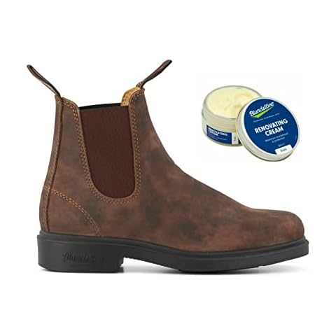 Blundstone 1306 Rusti Brown Leather Chelsea Boots With Cream 9 Cover