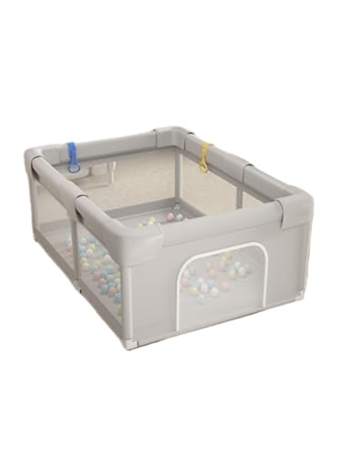 Apaeoflベビーサークル 折りたたみ 扉付き メッシュ 大型 ハイタイプ 四角 置くだけ ベビーフェンス 柵 プレイヤード 持ち運び (120*160cm)