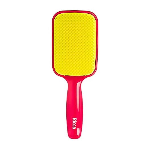 Escova Raquete Flex, Rosa, Ricca