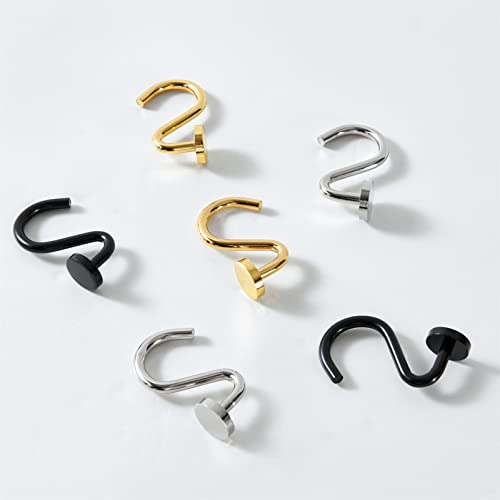 Estmy Modern Gold Decorative Shower Curtain Hooks Rings Set Of 12, Luxury Heavy Duty 6.0Mm Metal Rust Proof Polished Brass Shower Hooks For Bathroom Shower Rods Curtains Accessories #TOP1