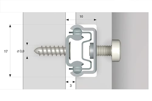 Solmer LTD Metal Ball Bearing Drawer runner Pr 310mm draw depth for 17mm (5 Pairs)