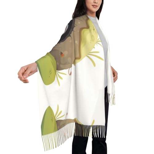 Écharpe longue tendance à pompons idéale pour sorties hiver
