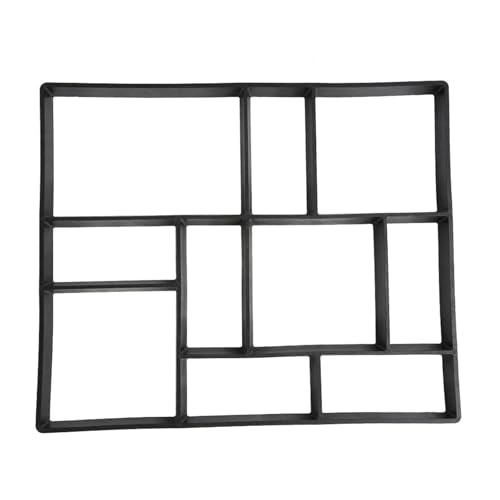 Molde para pavimentación de cemento y ladrillos decorativos en caminos de plástico negro 2