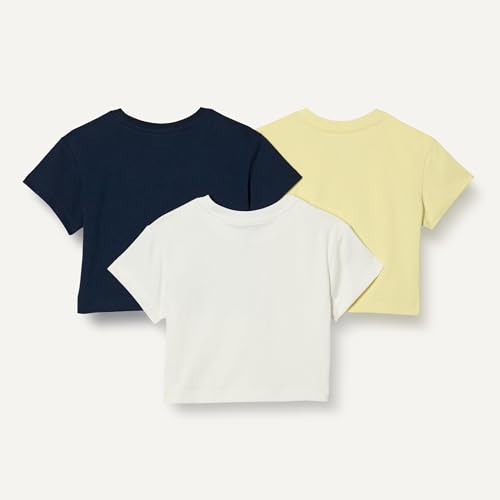 Image of Amazon Essentials Girls and Toddlers' Girls and Toddlers 3-Pack Short Sleeve T-Shirts