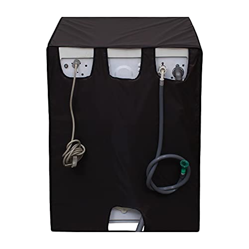 Image of Lithara Waterproof Front Load Washing Machine Cover 6 kg, 6.2 Kg, 6.5 Kg, 7 Kg (Coffee)