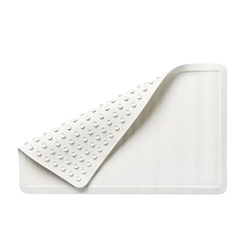 Rubbermaid Commercial Products Safti-Grip Bath Mat, Medium, White, Suction-Backed, Non-Slip for Commercial/Residential Use for Shower Stall/Bathtub/Bathroom