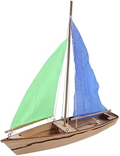STOBOK Wood Sailboat Mold Assembly Toy, DIY Wooden Ship Toy 3D Sailboat Kit Sailboat Woodcraft Puzzle Toy for Kids Children Home School Use
