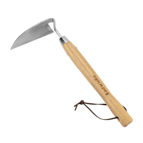 Eadwiella Gartenhacke aus Edelstahl, Gartenwerkzeug, Ideale Gartengeräte zum Entfernen von Gras, Lösen und Moos, Länge: 33,52 cm
