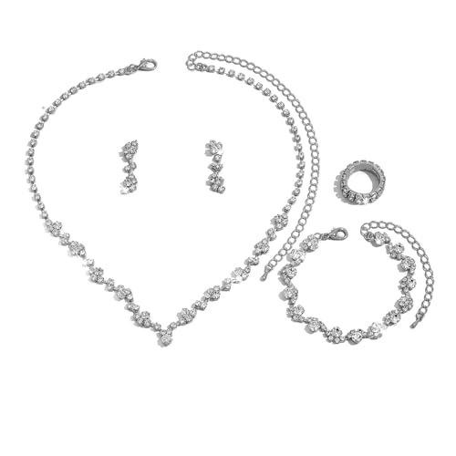 Materiali Eccellenti: Realizzato con cristalli lucenti incastonati su base metallica resistente, questo set combina durabilità e bellezza. La finitura lucida mantiene la brillantezza nel tempo, mentre la struttura robusta assicura comfort durante l'uso quotidiano.