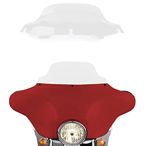 Image of Clear 8 inch Wave Windshield Windscreen Compatible for 1996-2013 Harley Davidson Touring Street Glide Electra Glide FLHT FLHTCU Ultra Classic Glide FLHX FLHTK 96-13 (Tint)