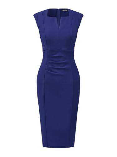 Image of Allegra K Women's Sheath Dress Pencil Work Sleeveless Professional Office Dresses