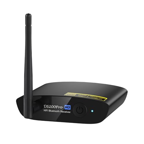 1Mii DS200Pro Long Range Bluetooth 5.3 Receiver with HiFi DAC, LDAC & aptX HD, Wireless Audio Adapter with Optical & RCA Outputs for Home Stereo or AV Receiver