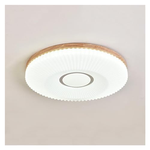 Lámpara de techo rústica de madera LED regulable para dormitorio 6