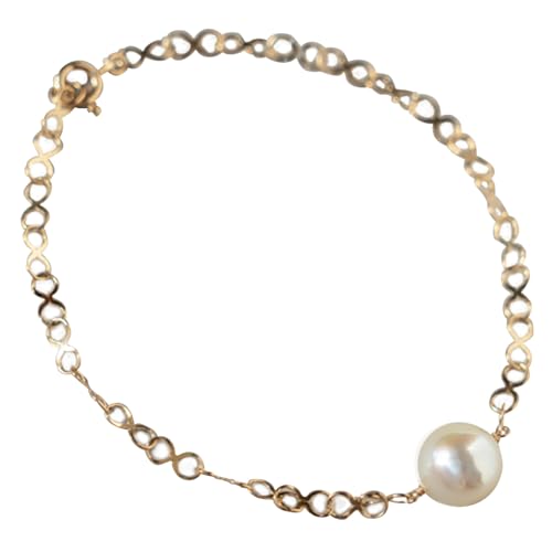 明浜産あこや真珠8-8.5mm K10YGインフィニティブレスレット パール ジュエリー アクセサリー フォーマル カジュアル ギフト 西予市 贈り物 祝 冠婚葬祭