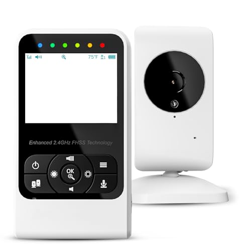 Image of Babysense Video Baby Monitor with Camera and Audio, Long Range, Room Temperature, Infrared Night Vision, Two Way Talk Back, Lullabies and High Capacity Battery