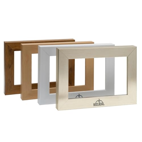 Image of Masjidal - Decorative Frame for Athan Clocks - Compatible 14 inch Digital Azan Clock - Ideal for Athan Clock Tablet (White)