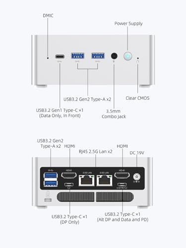 Image of MINISFORUM NAB9 Intel Core i9-12900HK(14C /20T, up to 5.0GHz) Mini PC 32GB RAM 1TB SSD, 2x HDMI | 2x USB-C Four 4K@60Hz Video Outputs Small, 2x2.5G RJ45, 4x USB3.2 Intel Iris Xe Graphics Micro Computer