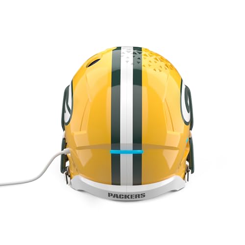 Image of NFL Echo Dot Bundle: Includes Echo Dot | Deep Sea Blue and Limited-Edition NFL Helmet Stand | Green Bay Packers