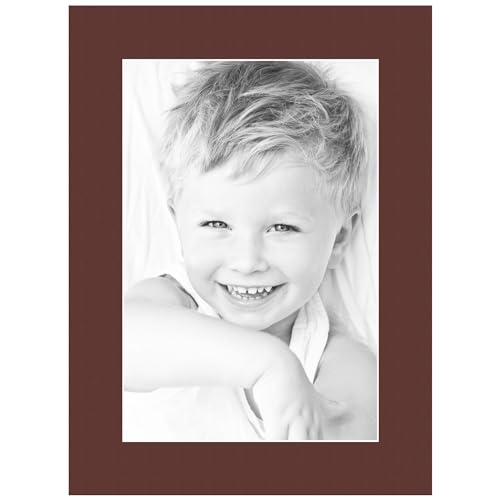 8x12 Maroon/Maroon Custom Mat for Picture Frame with 4x8 Opening Size (Mat Only, Frame NOT Included) - 6 Pack