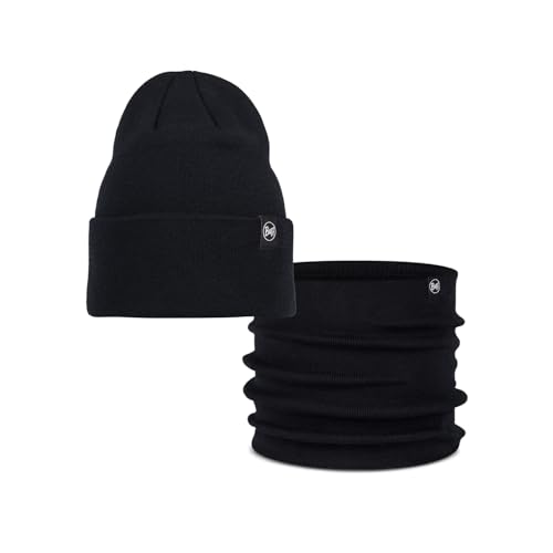 Pacchetto Duo Knitted Berretto Lilon e Scaldacollo Taglia Unica Adulti nero