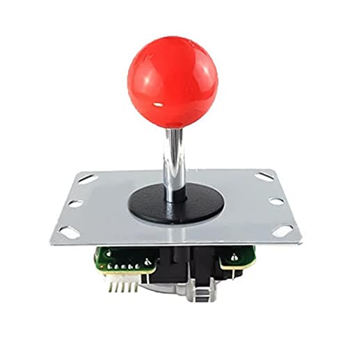 Arcade Game Fighting Stick Mando con Bola para Consola de Juegos Joystick Sensible Ligero Asas de Alta Respuesta (Rojo)