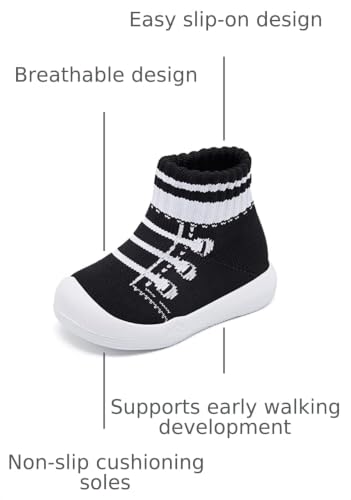 Image of Engtoy Baby Shoes & Socks - Non-Slip Breathable Slippers with Soft Rubber Sole - Baby Boys & Girls Slip On Sneakers