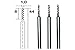 Price comparison product image Proxxon 28 854 Set of 3 Super Fast Cut Steel Spiral Bits, 1 mm Size