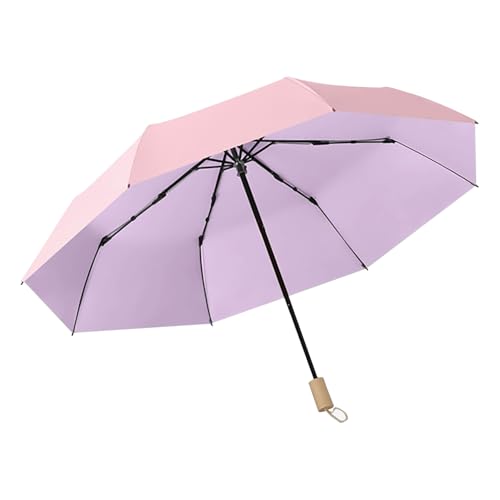 Image of House of Quirk 3-Fold Travel Umbrella - Auto Open /Close Ultra Light and Small Mini Umbrella with Carrying Pouch