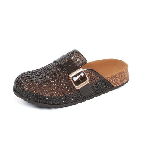 Sandales transparentes tissées femme pour la plage et le jardin