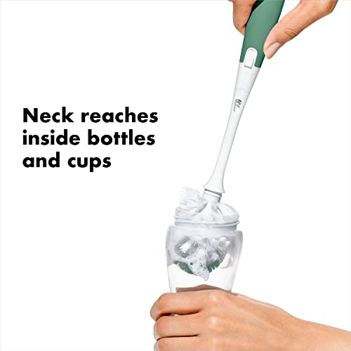 Image of OXO Tot Bottle Brush with Nipple Cleaner and Stand - Sage
