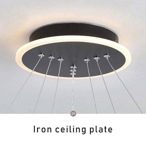 Lampe suspendue LED tricolore à intensité variable et hauteur réglable - 5