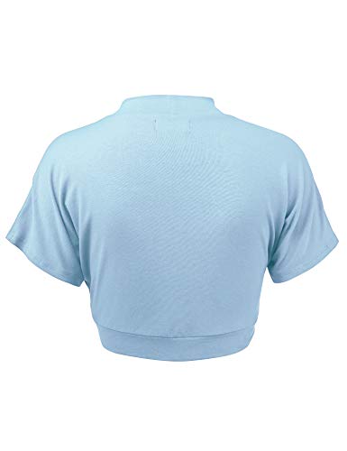 Image of Lock and Love Women's Versatile Open Front Lightweight Short Sleeve Bolero Shrug