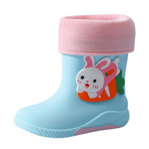 IWIHMIV Water Boots for Kids Toddler Rain Boots Girls Soft Soles Non Slip Rain Shoes Lightwight Short Rubber Rainboots