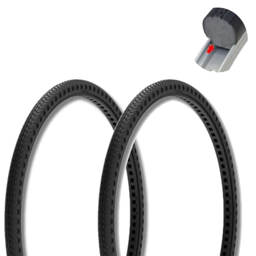 Ecovelò 2 Pneumatici pieni 24x1 3/8 a nido d'ape, gomma piena per sedia a rotelle, sedia a rotelle per disabili, pneumatici antiforatura