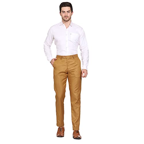 Image of MALENO Men's Diamond Textured Regular Fit Trouser | Soft and Breathable Fabric | Trousers for Office, Party