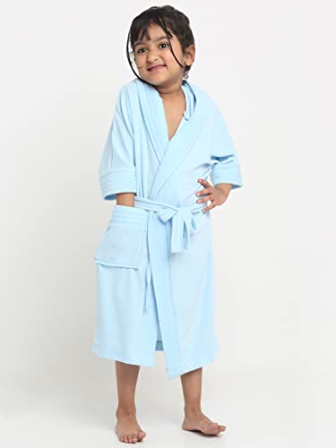 Image of CREEVA Cozy Hooded Bathrobe for Kids - Lightweight, Quick-Dry, and Perfect for Daily Use