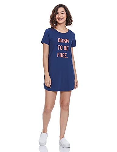 Image of Amazon Brand - Symbol Women's Cotton Stretch Half Sleeve Round Neck Regular Fit T-Shirt (Tunic Length)