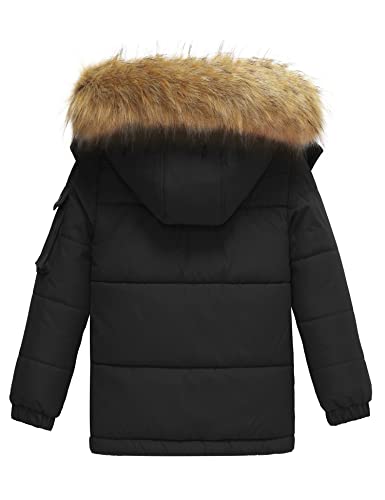 Wantdo WDHW1874 Boy’S Insulated Winter Coat Hooded Puffer Jacket Water Repellent Outerwear Jacket Black 8 thumb #1